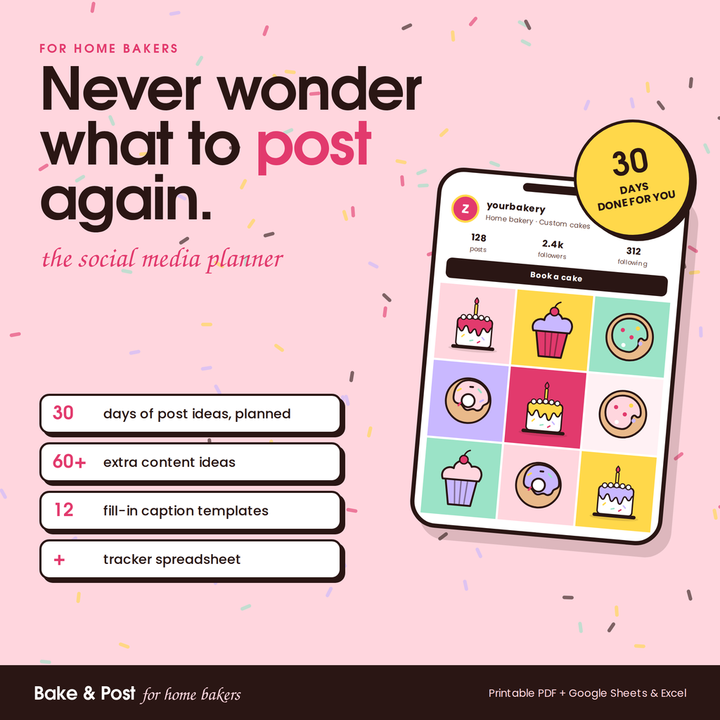 Bake & Post: Social Media Planner for Home Bakers