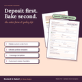 Booked & Baked: Order Form & Policy Kit for Home Bakers